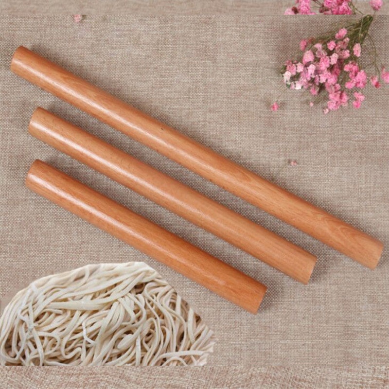 Solid Wood 4 Size Cooking Tools Fondant Cake Decoration Rollers Portable Rolling Pin Dough Roller Kitchen Accessories