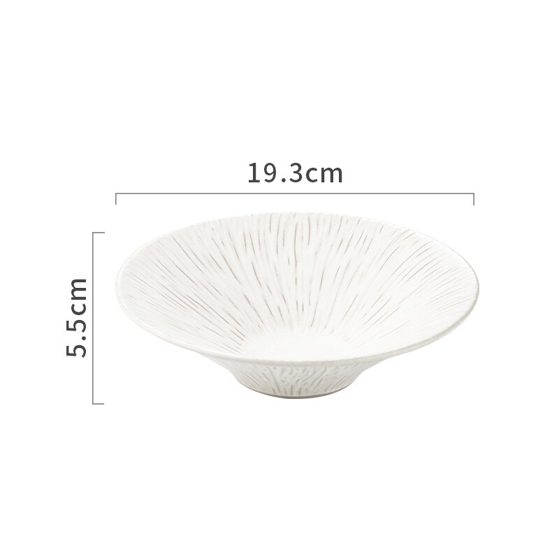 Keramische Fruit Salade Kommen Soep Wastafel Ronde Servies Koken Plaat Groente Bowls Creatieve Hotel Restaurant Snack Desserts Lade: 7.5 inch 1