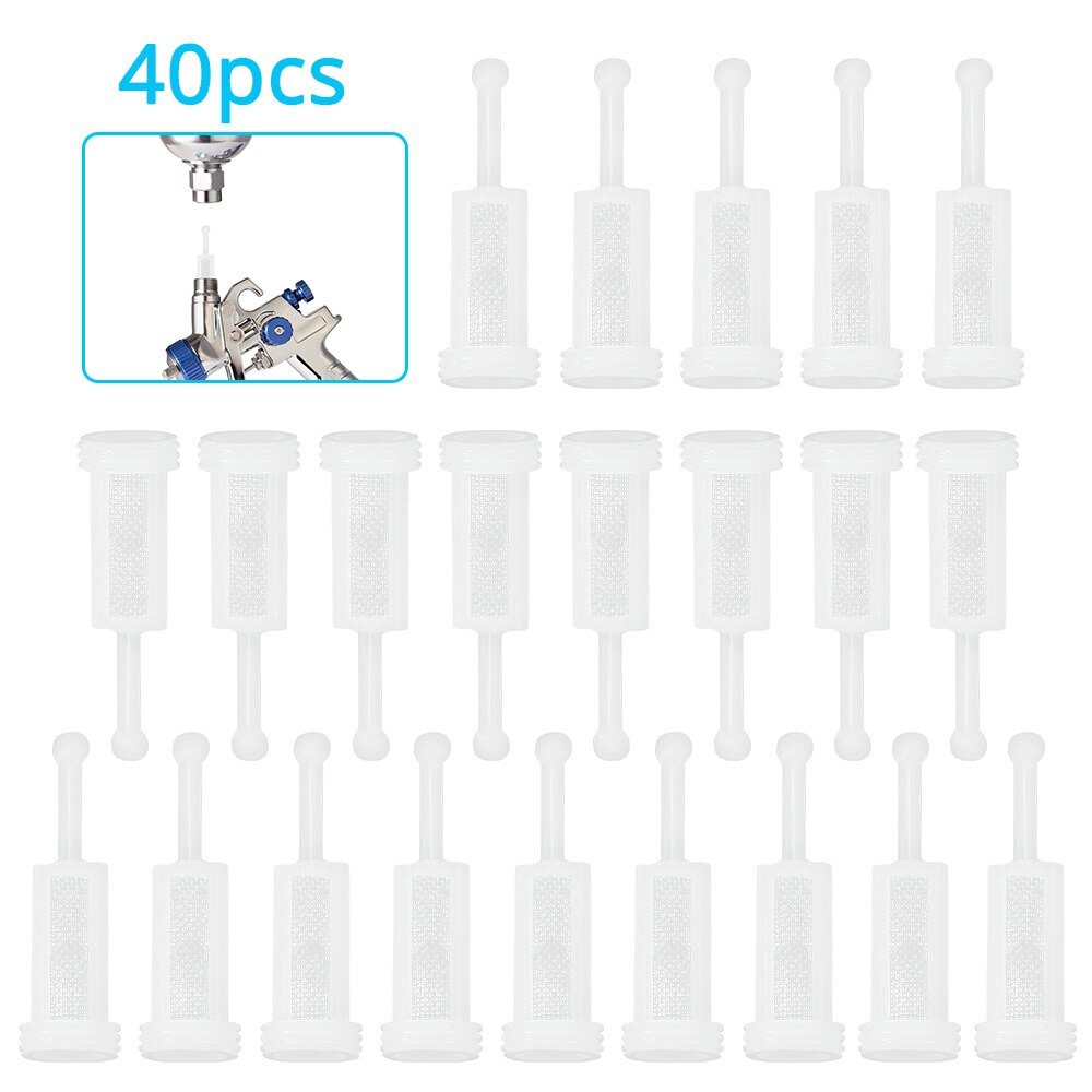 Universal 40pcs Spray Gun Filter Effectively Spray Gun Filter Set Drip-Proof Leak Film Gravity Screen Filter Spray Gun Net
