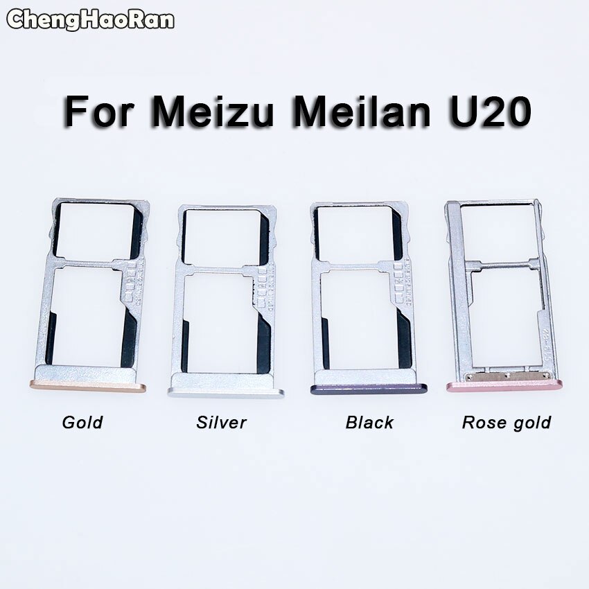 ChengHaoRan SIM Holder Slot Tray For Meizu Meilan U10 U20 Micro SD Slot Sim Card Adapter Replacement Parts