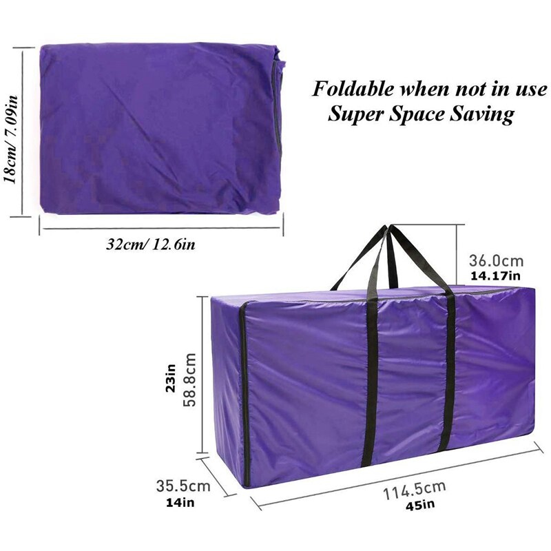 Hay Bale Storage Bag, Extra Large Tote Hay Bale Carry Bag, Foldable Portable Horse and Livestock Hay Bale Bags with Zipper Water