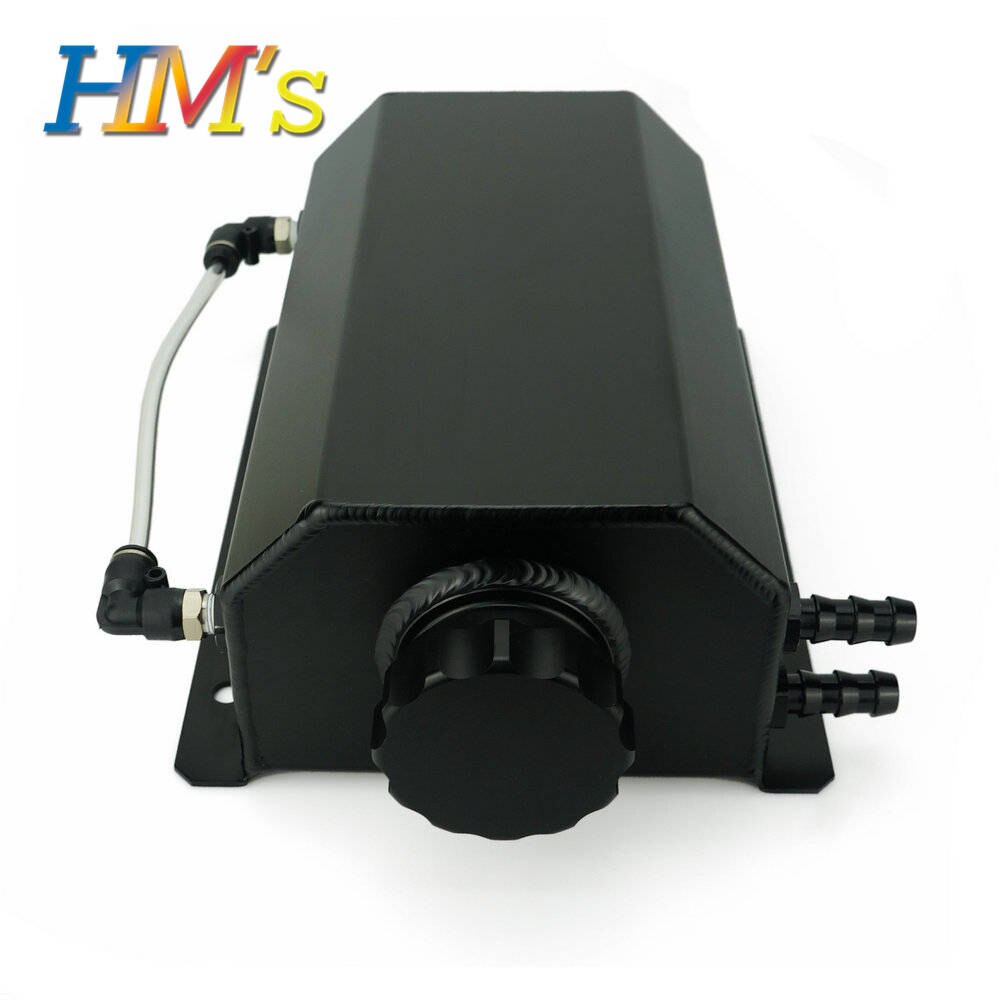 2L Polished Radiator Overflow Tank Can Header Water Coolant Expansion Tank Universal Tank Aluminum