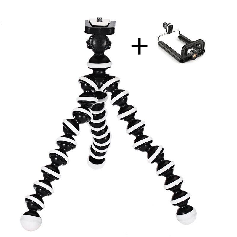 Pieuvre Flexible trépied support Gorillapod pour téléphone téléphone portable téléphone intelligent Dslr et appareil photo Table bureau Mini trépied: Black AB