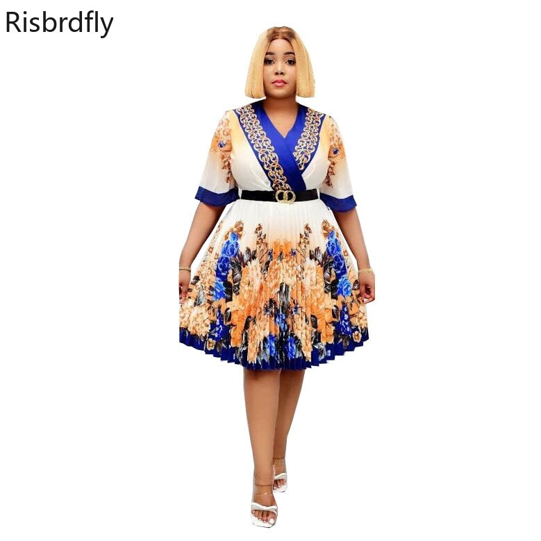 Vestidos africanos estampados para mujer, ropa africana por debajo de la rodilla para verano,