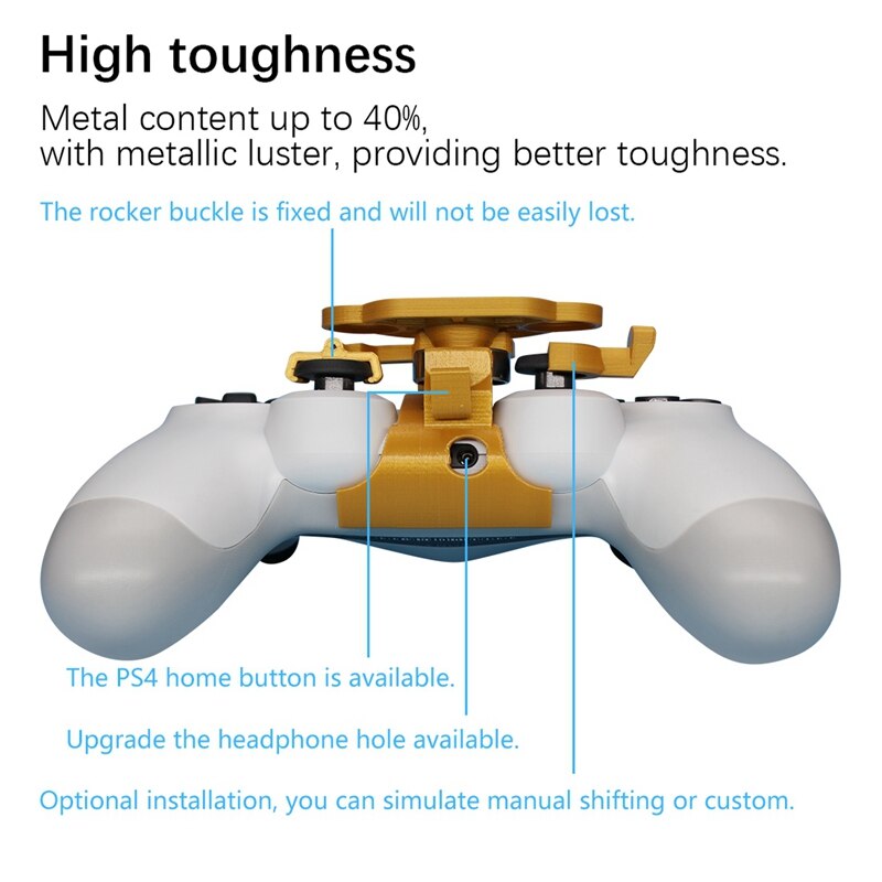 Mini controlador de volante para juegos de carreras para Sony PlayStation PS4 accesorios impresos en 3D