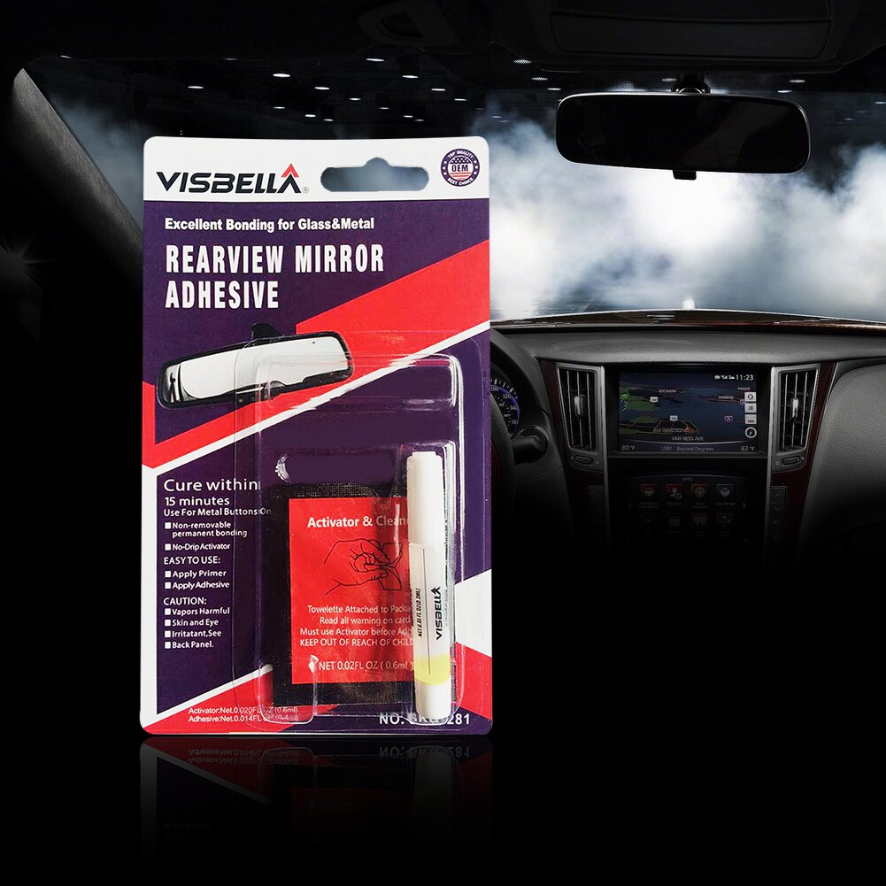 Car Rearview Mirror Adhesive Strength Permanent Rearview Mirror Adhesive Glue For Car DIY Repair Accessories