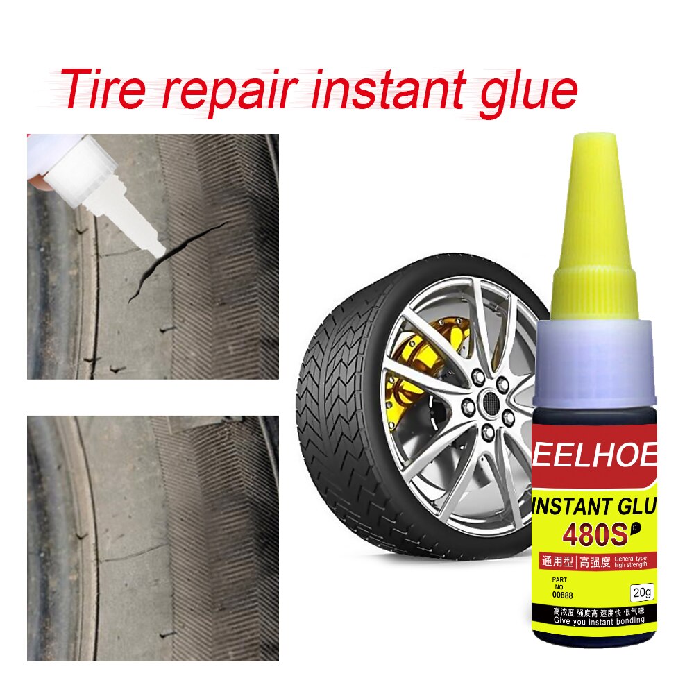 480S 20G Auto Lijmen Band Reparatie Zwarte Lijm Sealer Kalefateren Auto Rubber Reparatie Band Lijm Venster Speaker Seal band Reparatie Lijm