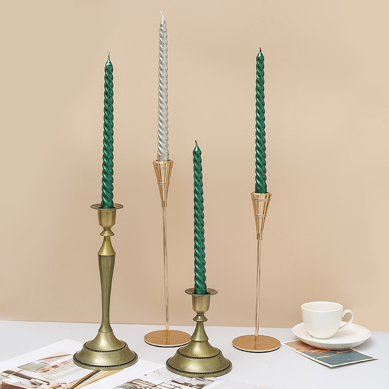 4 stuks lange stok gekleurde kandelaarkaarsen met schroefdraad, romantische familiekaarsen, dinerdecoraties, bruiloften, verjaardagen, kaarsen