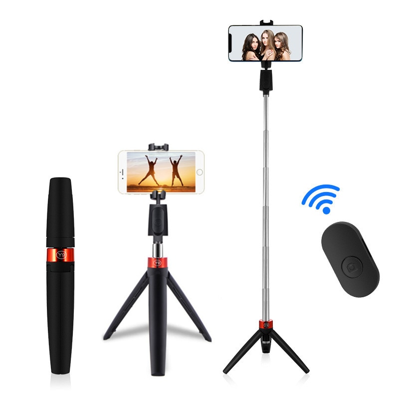 3 In 1 Draadloze Bluetooth Statief Draagbare Opvouwbare Selfie Stok Mobiele Telefoon Houder Stand Voor Smartphones Mini Selfie Stok