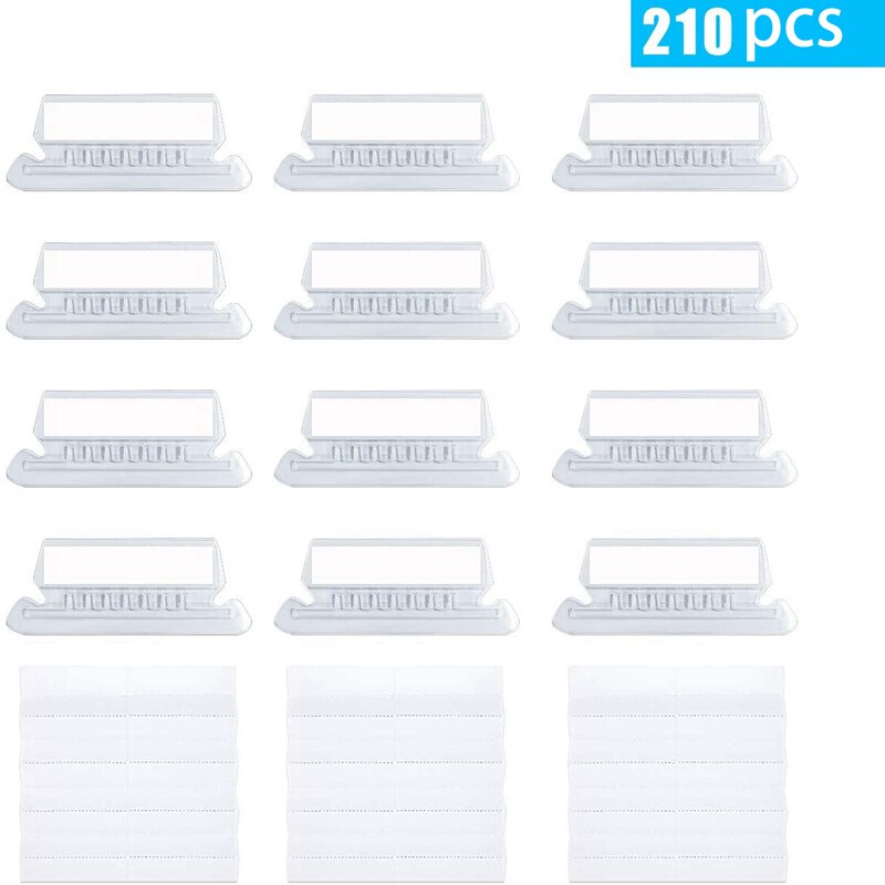 210 Sets Hanging File Folder Tabs and Inserts for Quick Identification of Hanging Files Includes 210 Plastic Tabs