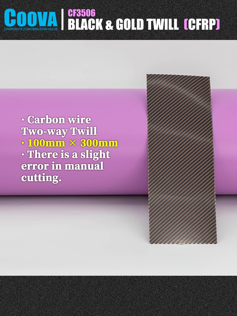 F506 COOVA Golden&Carbon Fiber Sheet Twill Rea... – Vicedeal