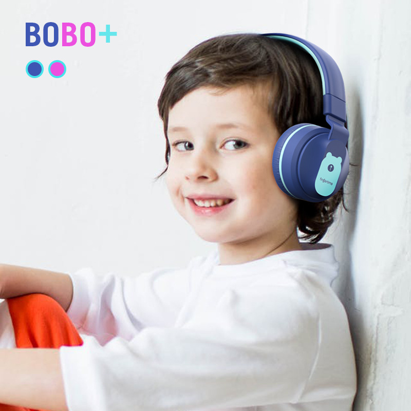 Cuffie senza fili cuffie professionali per bambini 85db pieghevoli con supporto per bambini e adulti modalità TF carta Radio FM cablata