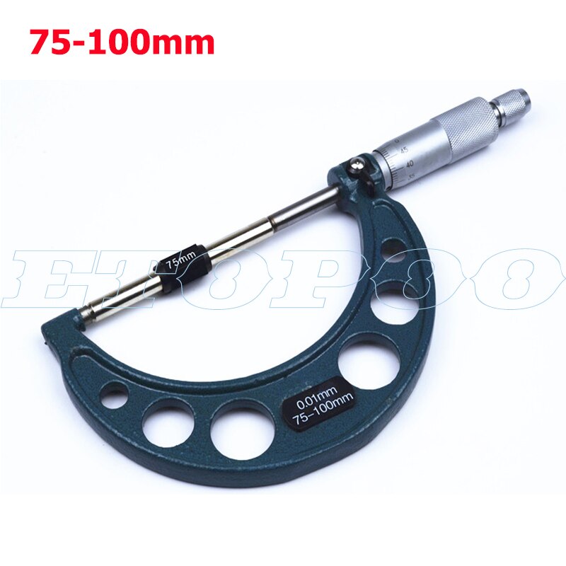 0-4inch Outside Micrometers in sets inch micrometer 0-1" 1-2" 2-3" 3-4" outside micrometer Mikrometer caliper thickness gauge me: 75-100mm