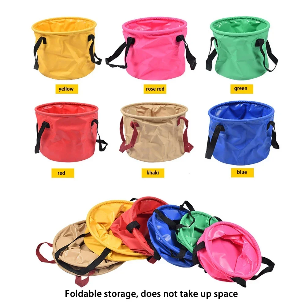 30L Reusable Storage Bucket Collapsible Bucket with Handle, Camping Water Container, Fishing, Picnic