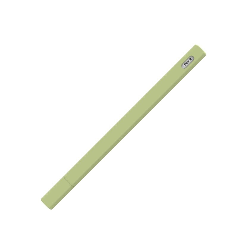 Triangle Anti-scroll Silicone Protective Case Pouch Cap Holder Nib Cover Skin For Apple Pencil 1/2 for iPad Pro Pencil 1st/2nd: Light Green Pencil 2