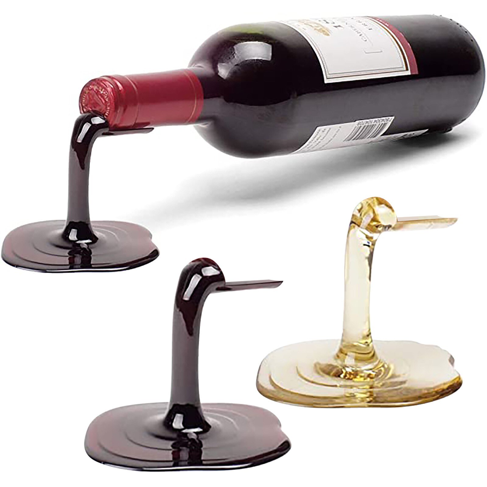 Spilled Wine Bottle Holder Red And Gold Individuality Wine Stand Kitchen Bar Wine Rack Stand Display Stand Gadgets