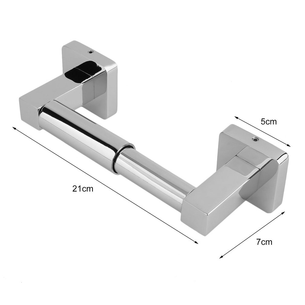 Wall Mounted High Glossy Polished Chrome Bathroom Bar Toilet Roll Rolling Paper Tissue Holder Home Accessories