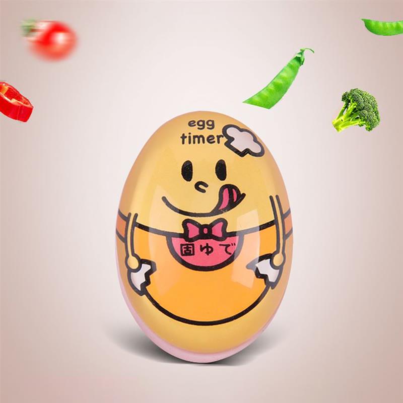 1pcs Egg Perfect Color Changing Timer Yummy Soft Hard Boiled Eggs Cooking Kitchen Eco-Friendly Resin Egg Timer Cute Timer Tools