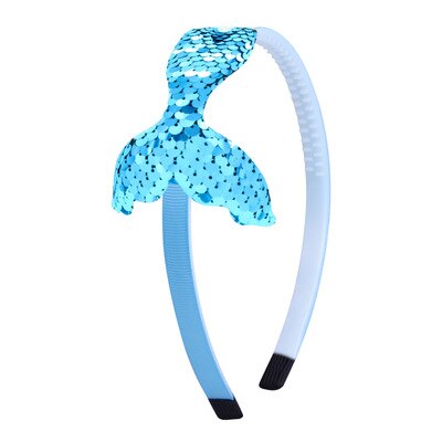 Kinder Neue Stirnband Meerjungfrau Headwear Pailletten Haar Zubehör Schwanz Flip Fisch Skala Perle Non-slip Stirnband: A