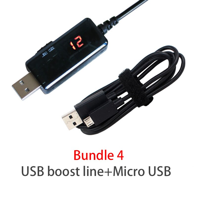 USB Boost Converter DC 5V to 9V 12V USB Step-up Converter Cable Connecter For Power Supply/Charger/Power Converter Adapter: Bundle 4