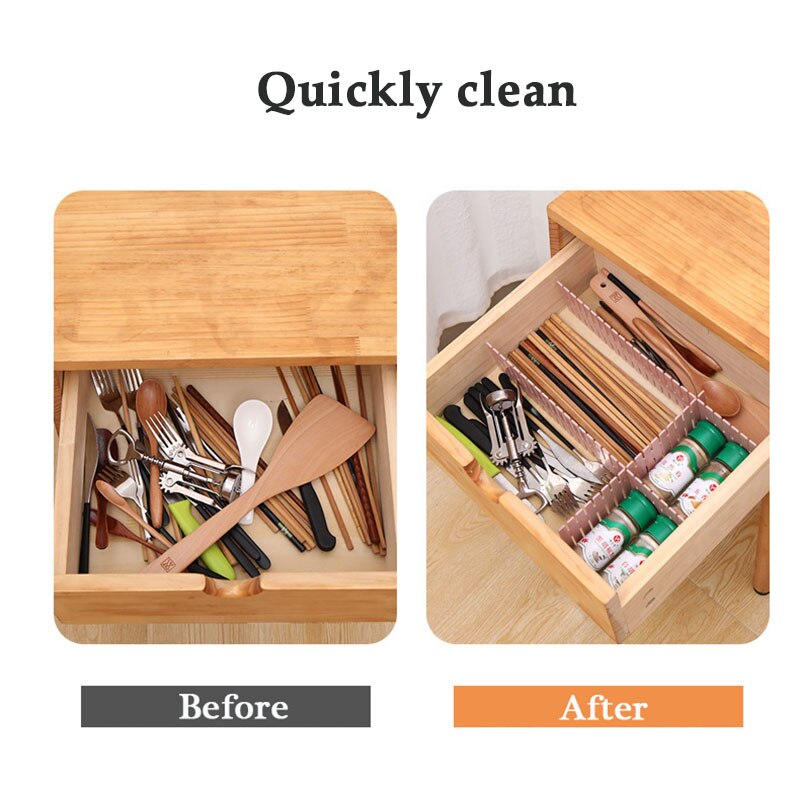 DIY Adjustable Plastic Storage Partition Board Drawer Divider Combination Partition Board Space-saving Division Organizer