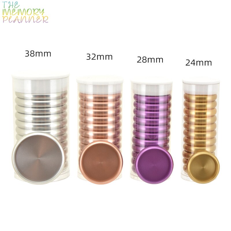 Anillas de Metal para encuadernación, anillas de 38mm con agujero De Seta para hojas sueltas, Accesorios para cuaderno, anillas de encuadernación, planificador de anillas de disco de Metal, 11 Uds.