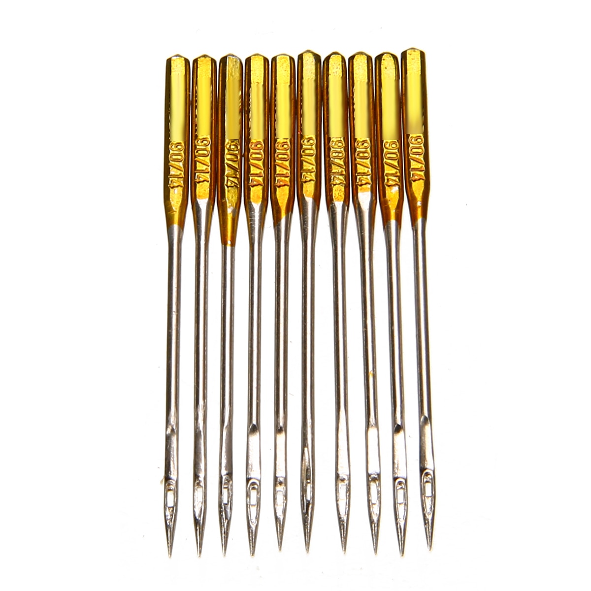 50pcs Ball Point Sewing Machine Needle Regular 39mm Length Size 90/14 No.14 For Singer