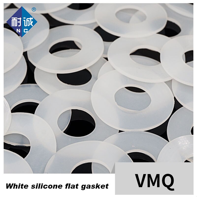 White translucent Silicone Flat Gasket 20*44*2mm Silicone Rubber VMQ O-ring Washer Elasticity temperature resistance