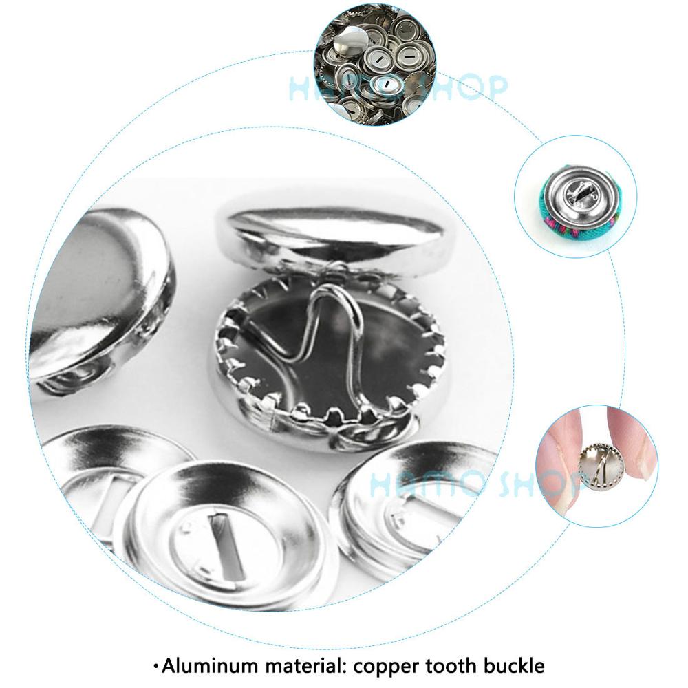 10pcs Set/Lot Metal Self Cover Buttons Bread Shape Round Fabric Cloth Buttons Handmade Fabric Cover Button Craft DIY Accessories