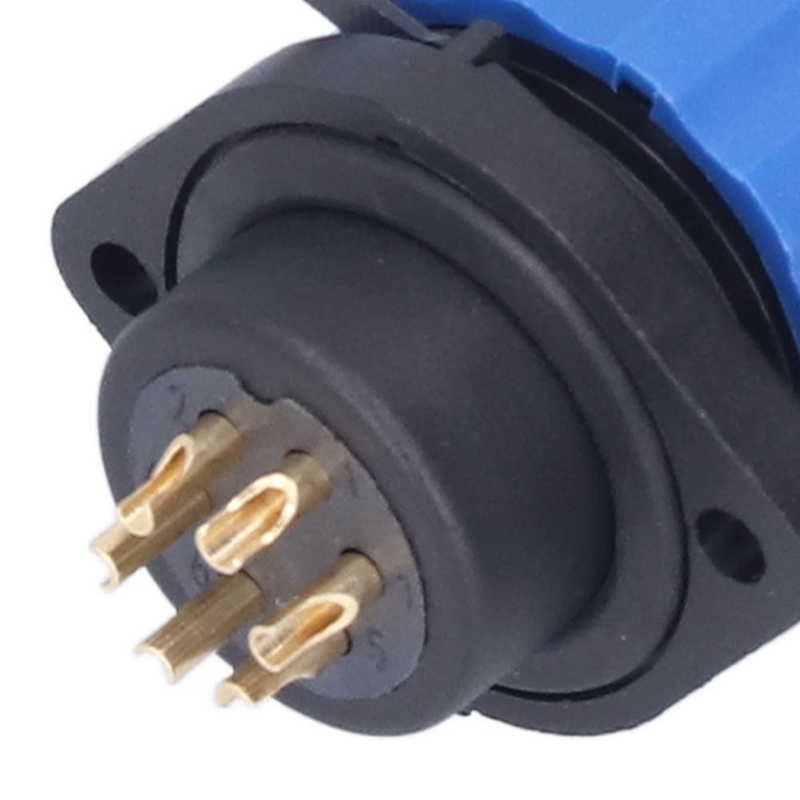 Aviation Power Connector Good Conductivity Waterproof Plug Socket for Electronic Equipments