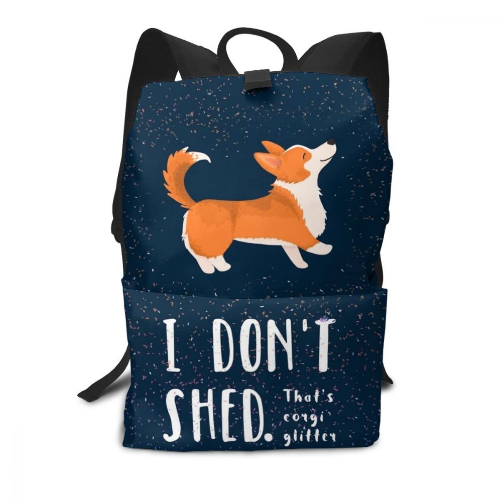 Welsh Corgi Pembroke Backpack Welsh Corgi Pembroke Backpacks Trend Bag Multi Purpose Print Bags: Corgi Glitter Pemb