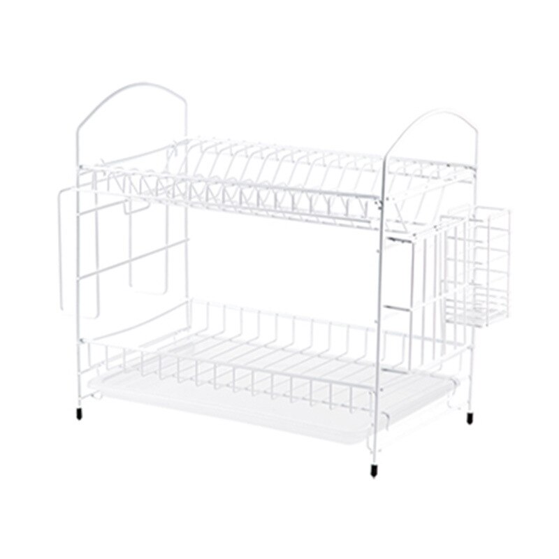 Black 65/85cm Stainless Steel Kitchen Dish Rack U Shape Sink Drain Rack Two layers Kitchen Storage Holder main image 0