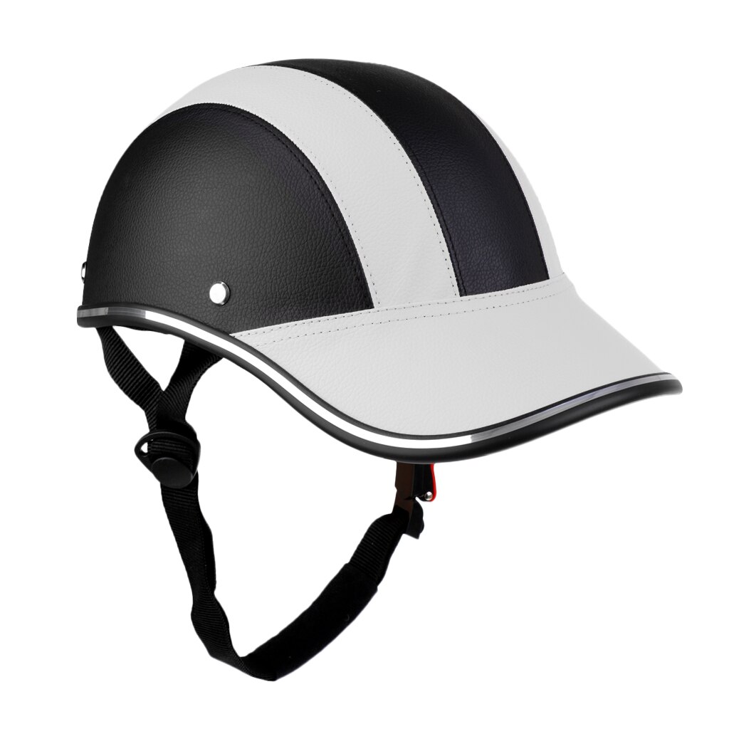 Pu street bike motorcykel säkerhetshjälm motocross cykling ridning halvhjälm baseball keps skum vadderad hatt