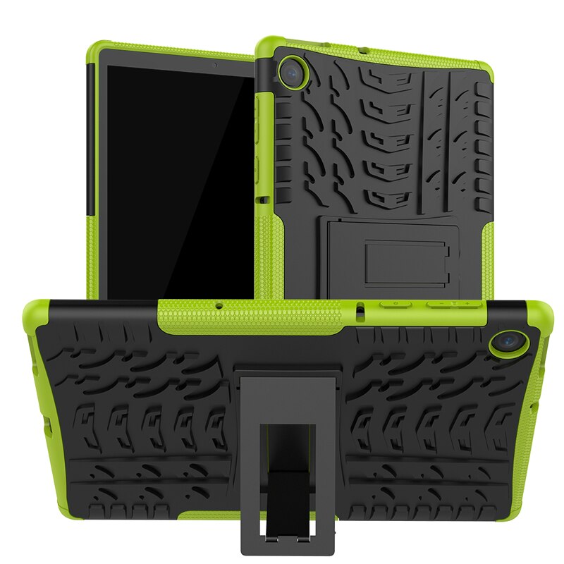 Case Voor Lenovo Tab M10 Plus 10.3 Fhd TB-X606F TB-X606X Tablet Case Heavy Duty Hybrid Shockproof Beschermhoes Met Kickstand: Green