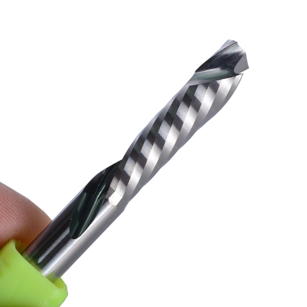 1 pièces 3.175/4/6/8mm AAA haut et bas coupe simple cannelure spirale carbure fraise outils pour Compression bois fraise fraise