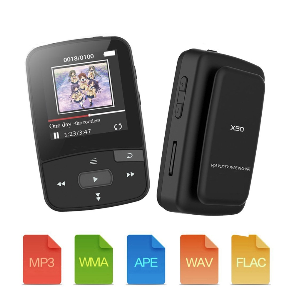 Clip Bluetooth MP3 Speler 8gb met Scherm Sport Muziekspeler Ondersteuning FM Radio, Opname, stappenteller + Gratis Armband