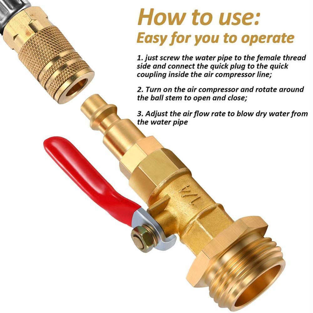 RV Blowout Adapter 5 Piece Kit For Winterizing RV Camper Trailer Boat H8V5