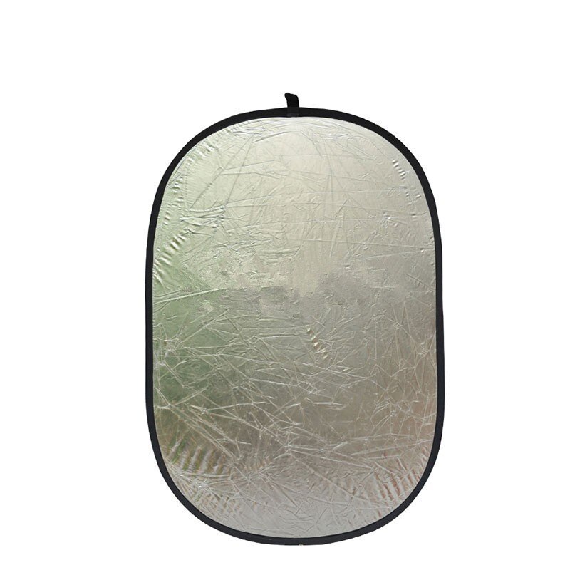 2in1 90*120 CM Goud en Zilver Draagbare Inklapbare Fotografie Reflector Disc Licht Diffuser voor Foto Studio Verlichting schieten