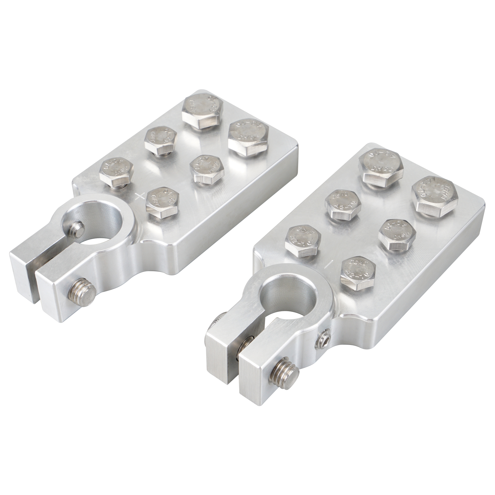 Jeu de bornes de batterie plates 4/6 points pour cosses 4/0 AWG et vers le bas pour piles standard SAE Post Style pour Northstar AGM35 AGM34...: vert militaire