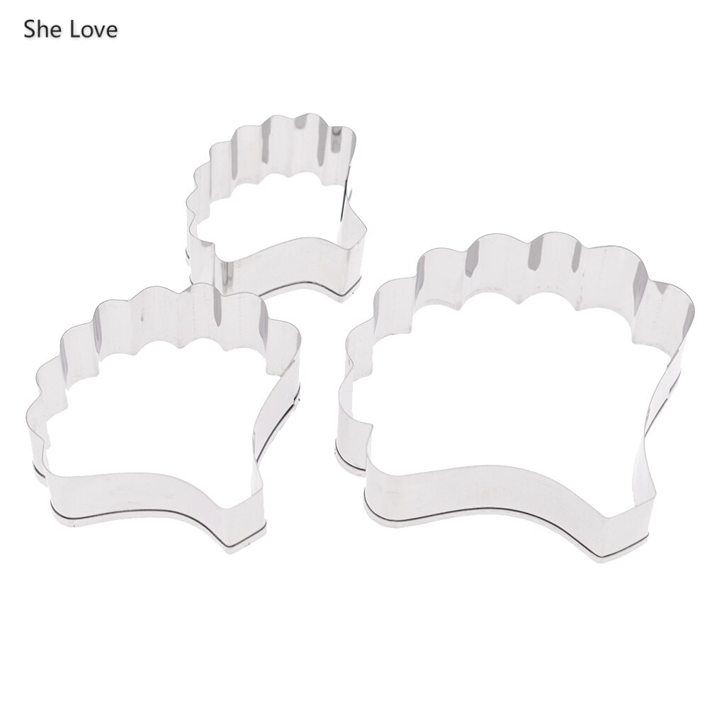 Chzimade Rvs Bloemblaadje Vorm Cookie Cutter Set Cakevorm Fondant Diy Polymeer Klei Snijden Gereedschap