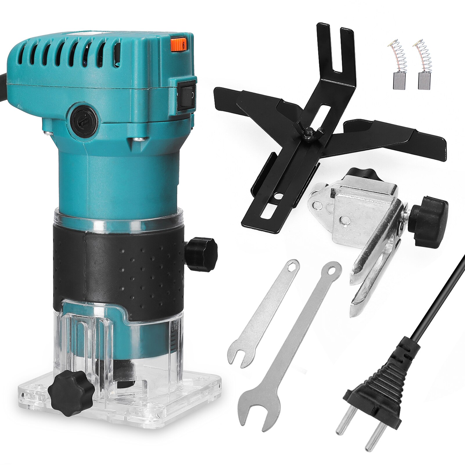 Speed Verstelbare Houtbewerking Elektrische Trimmen Elektromechanische Hout Frezen Graveren Steken Geborsteld Motor Hout Router: EU plug