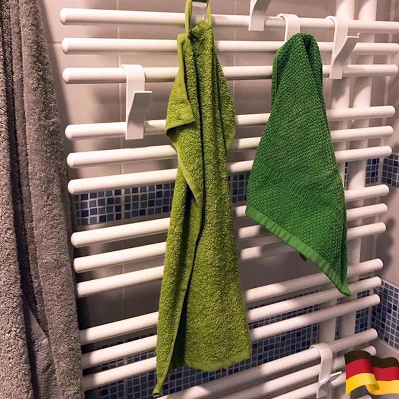 5 st hängare för handdukstork radiator tubformad badkrokhållare badrumshängare