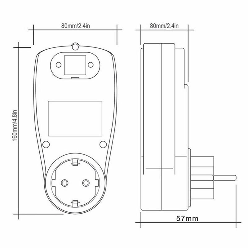 Multifunktionellt effektmätinstrument effektmätare eu fransk kontakt eldiagram uttag analysator elektriker instrument