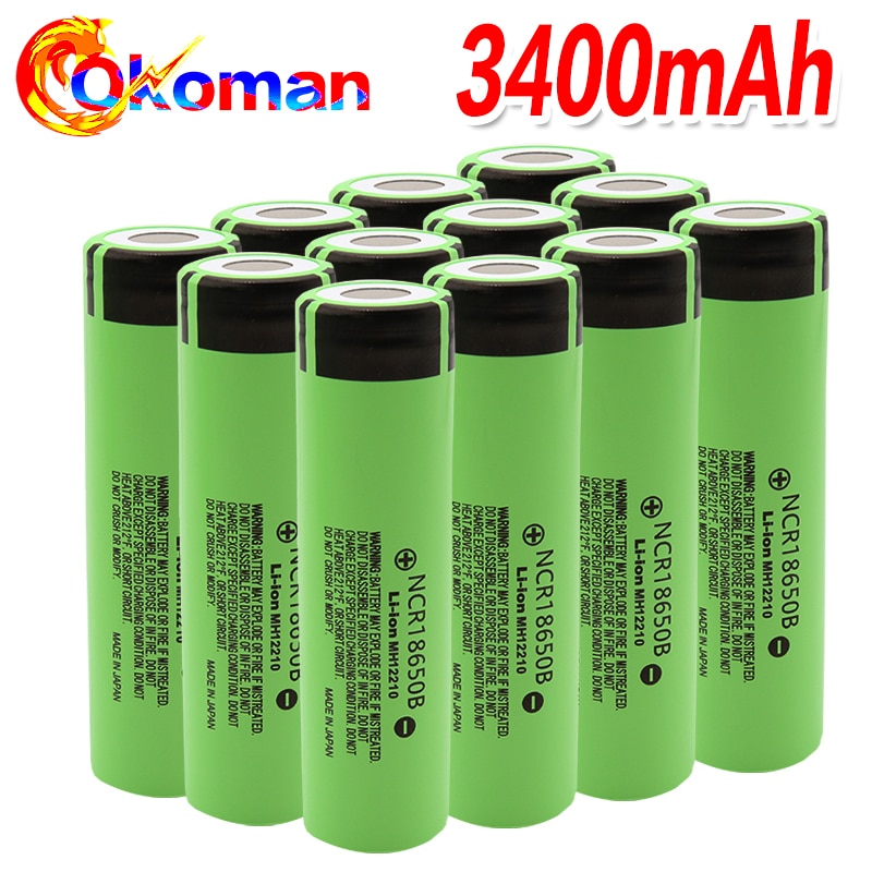 Batería recargable de litio para linterna, NCR18650B, v, 18650 mah, 3,7, Original, 3400, novedad de 18650, 100%