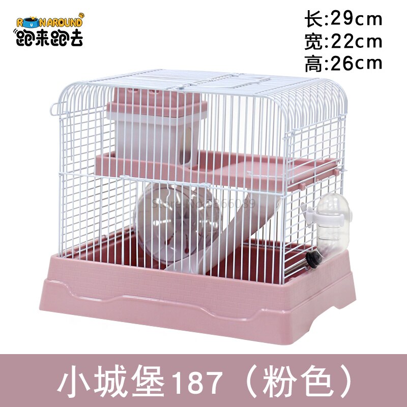 Hamster KäFeige Paket Goldene Bär Kamerad Villa Liefert einstellen Komplett Nest Neuling: LILA