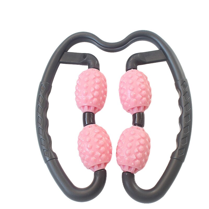 Spiked yoga massage stick akupunkt stick pilates muskel fysioterapi relief massage verktyg fitness utrustning yoga ben klämma: Vit