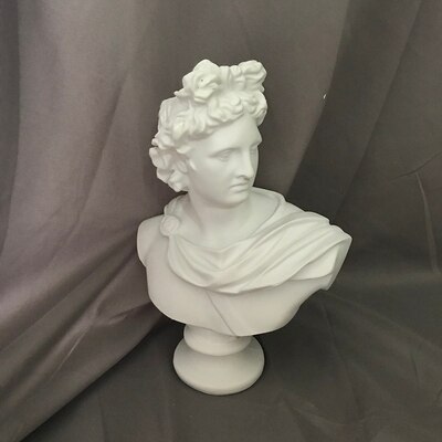 Greece David Venus Apollo Art Sculpture Vase Flower Pot Human Head Home Decor Imitation Plaster Resin Flower Arrangement R4502: Burgundy