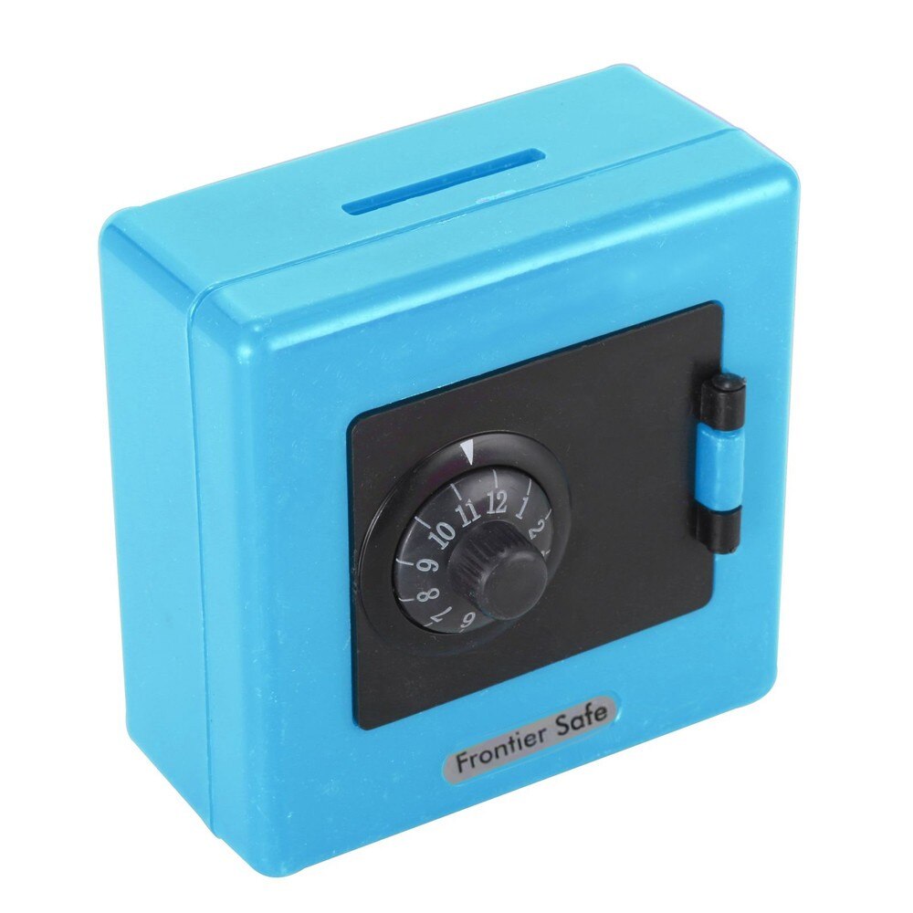 Combinatie Lock Money Saving Coin Opbergdoos Code Cash Veilig Case Piggys Bank: Blauw