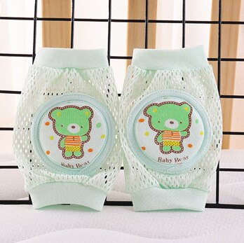 Kids Girls Boys Crawling Elbow Toddlers Baby Knee Pads Protector Safety Mesh Kneepad Leg Warmer Children Cushion Legging Infants: 14-Green Bear
