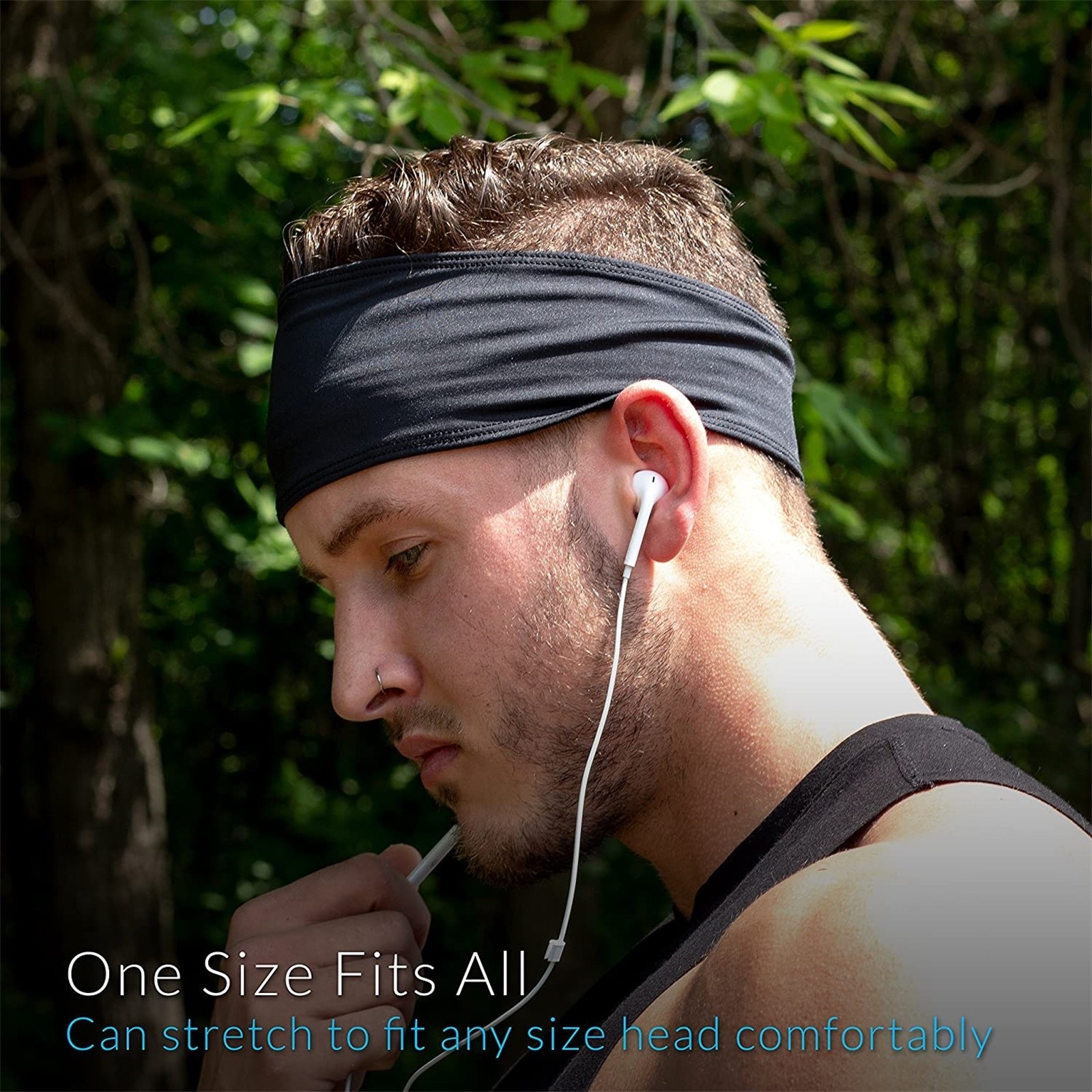 Mannen Zweetband Sport Hoofdband Stretch Elastische Yoga Running Haarband Voor Mannen Outdoor Sport Headwrap Fitness Sport Veiligheid